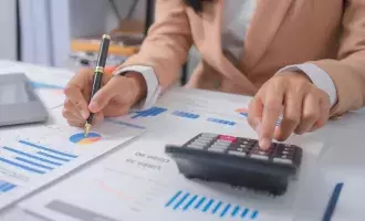 Business person accounts and finance